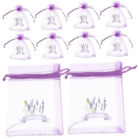 Alipis 10pezzi Sacchetti Di Organza Rete Coulisse Adatti Per Contenere Lavanda Essiccata Petali Di Rosa o Piccoli Oggetti Per Regalo e Organizzazione
