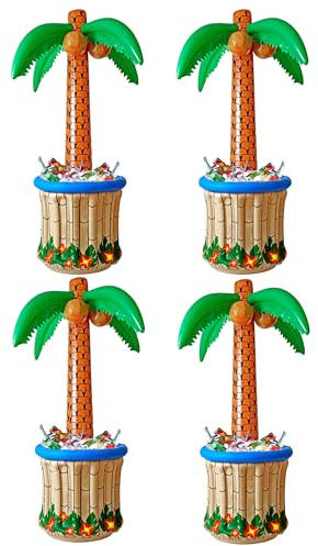 W WIDMANN MILANO Party Fashion - Aufblasbare Palme mit Getränkekühler | Mit Eis und Wasser befüllbar als Flaschenkühler für Beachpartys und Sommerfeste