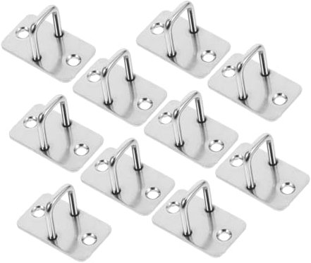 EXHUMKY 10pcs Electric Cabinet Lock Kit Stainless Steel Eye Plate Hooks for Secure Storage in Kitchen Cabinets