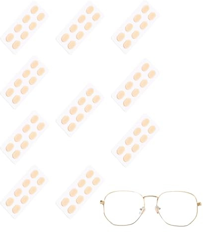 Glasses Nose Pads Non-Slip Soft Foam Nose Support, 40 Pairs Interchangeable for Reading Glasses Work Sports Leisure Office Makeup, skin-coloured, Siehe Beschreibung