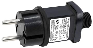 CZJUTAI IP44 - Transformador LED de 36 V, 12 W, fuente de alimentación para iluminación navideña con toma de enchufe europeo (base de tornillo – Constante encendido – DC36 V12 W)