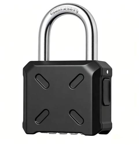 Heavy Duty Combination Padlock Outdoor, [8mm Shackle Cut-Resistant] Diyife 55mm Large 4-Digit Hidden Password Coded Padlock, Weatherproof Lock for Gates, Sheds, Lockers, Cabinets