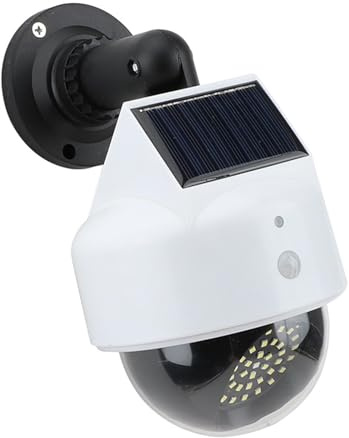 Telecamera finta a cupola simulata esterna a energia solare CCTV telecamera di sicurezza con luce per sensori di movimento da giardino luce da giardino