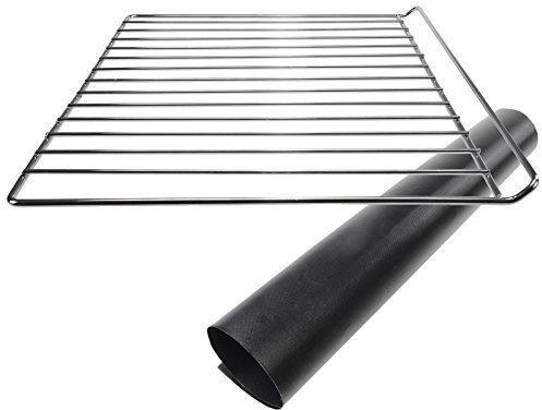 New First4Spares Chrome Oven Wire Shelf for Cata/Cooke & Lewis/Universal Cookers (33 x 42cm) & Non-Stick Washable Oven Liner