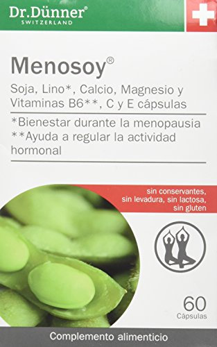 Salus - Menosoy Complemento Alimenticio - 60 Cápsulas - Ayuda a Regular la Actividad Hormonal y al Funcionamiento Normal de Huesos y Músculos - Con Soja, Lino, Calcio, Magnesio, Vitaminas B6, C y E