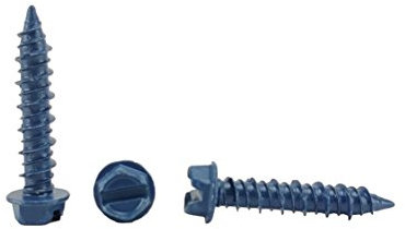 Chenango suministro 1/4 x 1 – 1/4 tornillo de cabeza hexagonal Concrete Anchor. 100 piezas con broca (1/4 x 1 – 1/4)