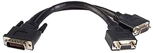 StarTech.com 8in LFH 59 Male to Dual Female VGA DMS 59 Cable - VGA-Kabel - DMS-59 (M) - HD-15 (W) - 20 cm - Schwarz