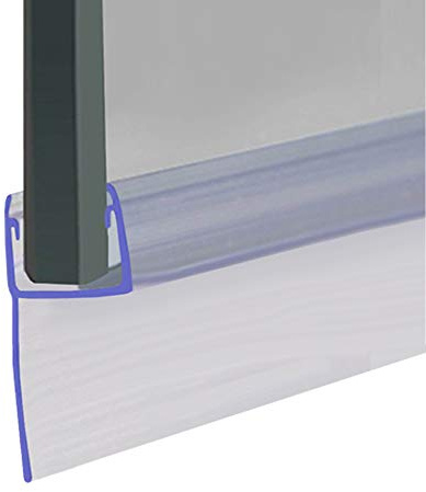 Shower Seal for Screens, Doors or Panels | Fits 10, 11 or 12mm Glass | Straight Fin Shape, h Profile | Seals Gaps of Up to 15mm | 80cm, 90cm, 140cm or 2m Long | SEAL058 (90cm)