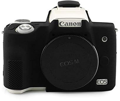 EOS M50/EOS M50 Mark II Tasche, kinokoo Silikon Kameratasche Kompatibel für Canon EOS M50/EOS M50 Mark II Kamera Weichgummi Schutzhülle - Schwarz