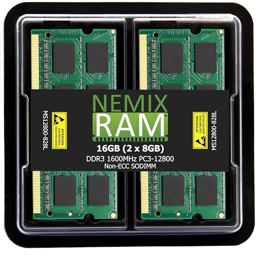 MTXtec MD388LL/A - Memoria RAM de 16 GB (2 x 8 GB, DDR3, 1600 MHz, PC3-12800L, para Apple Mac Mini 2012 (6,1 6,2)