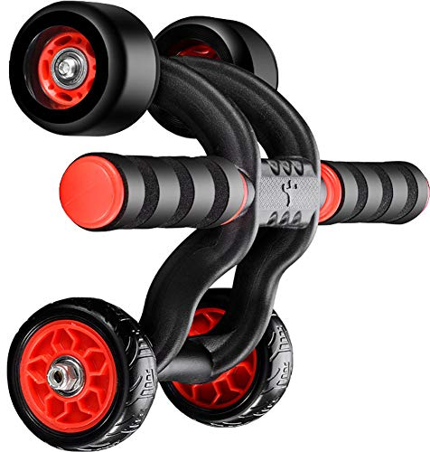 BAIAA Fitness Ab Übung Roller Wheel, Core Workout Abdominal Exercise Wheel mit extra dickem Knien für Muskelkrafttraining Home Gym Männer Frauen