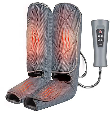 Renpho Elektro Air Kompression Bein Massierengerät mit 2 Hitze Niveaus, 5 Modi und 3 Intensitäten