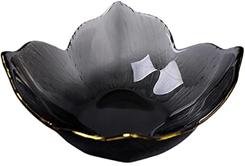 JUNYFFF Salatschüssel Dessertschalen Stapelbare Glasschüssel Dekorative Glasschüssel Servierschalen Für Dessert Obstschale,Grau