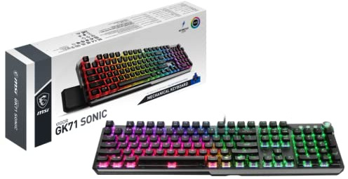 MSI Vigor GK71 Sonic Blue AM Teclado mecánico RGB Gaming Switches Sonic Blue