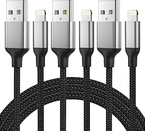 Acecene USB Lightning Kabel Kurz 60cm, 3 Pack Ladekabel Auto für iPhone | MFi-zertifiziert Carplay Kabel Schnellladekabel und Datenkabel Kompatibel für iPhone 14 13 12 11 Pro Max X XR XS 8 Plus Se