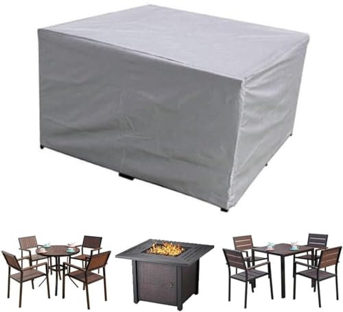 YAJNILUCK Winterfest Gartenmöbel Abdeckung Wasserdicht, Abdeckung Gartenmöbel Winterfest Abdeckplane Gartenmöbel Schutzhülle Gartentisch 90x90x40cm Abdeckung für Möbelsets Tische und Stühle