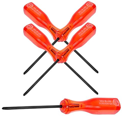 DOITOOL Set Completo Di 3 Cacciaviti Triangolari Con Punta A Y in Plastica Dura E Metallo Rosso Compatto Ed Efficiente 5 Pezzi*3