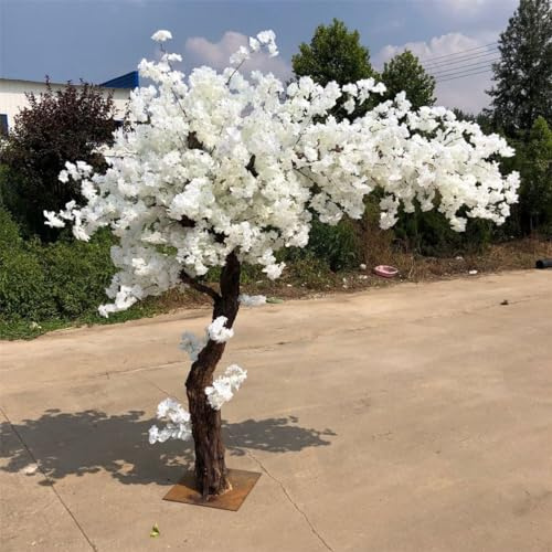 GYQSSD Grandes árboles De Cerezo Artificiales Blancos, árbol Realista para Fiesta, Boda, Hogar, Planta Artificial Decnbor, Flor De Seda, árbol De Cerezo Simulado,Extended-2x1.5m