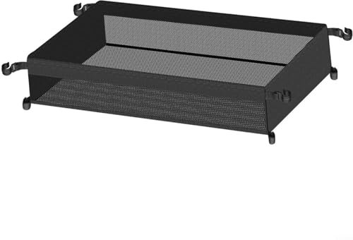 1 cesta organizadora de malla, organizador de equipo de camping, bolsa de almacenamiento plegable para mesa de picnic, cesta de almacenamiento portátil debajo de la mesa (L)