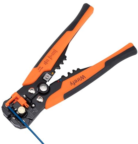Wirefy Automatic Wire Stripper Tool | Self-Adjusting 3-in-1 Wire Stripper, Cutter & Crimper for 24-10 AWG / 0.2-6 mm² | Ergonomic Professional Electrical Tool
