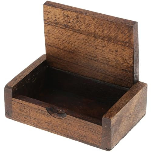 Caja De Almacenamiento De Bastoncillos De Algodón De Madera, Contenedor De Palillos De Dientes De Madera, Dispensador De Bolas De Algodón Con Tapa, Miniestuche Organizador De Bastoncillos De Algodón