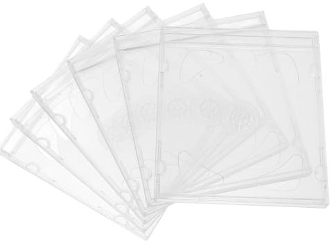 IMIKEYA 6stücke Transparente Cd-hüllen Aus Cd-aufbewahrungsboxen Schutz Vor Kratzern Für Unterwegs