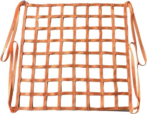 MaiBuL LNNW Hebe-Ladungsnetz, Hebegurtband, Kajak-Ladungs-Bungee-Netz, Anhängernetze, World Sports-Muldennetz, Materialtransportgurte zum Be und Entladen von Fracht(4 X 4M/Mesh 20cm/Load 2t)