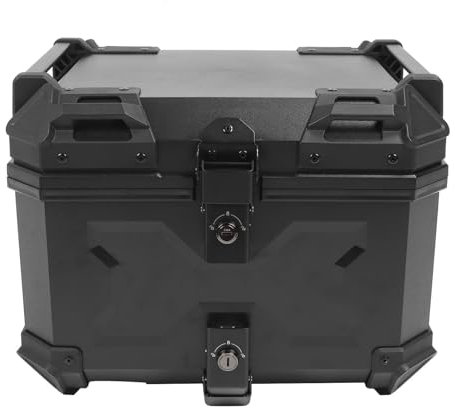 Fockety 45L Universal-Motorrad-Topcase, Motorrad-Heckbox mit Schnellwechselplatte, Herausnehmbarer, Waschbarer Innenauskleidung, 17x13x13-Zoll-Motorrad-Heckbox Zur Aufbewahrung von
