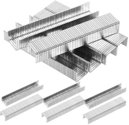 DOITOOL Grapas De Acero Al Carbono Para Carpintería y Tapicería, Alta Resistencia, Tipo u 1008f, 1000 Unidades, Compatibles Grapadoras Eléctricas y Neumáticas, Uso Profesional