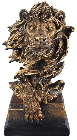 Lybunair Innovative Vintage Exquisite Löwe-Harzstatue für Heimdekoration, Wohnzimmer, Veranda, Arbeitszimmer