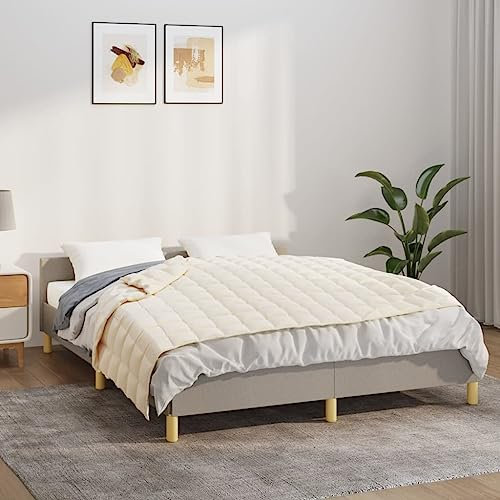 UJCHVHN Home Garden Gewichtsdecke, 140 x 200 cm, Einzelbett, 10 kg, Hellcreme