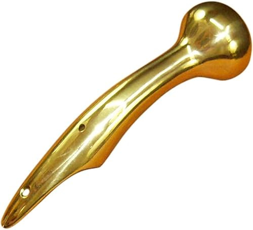 RK NAUTICAL INSTRUMENT Manico tradizionale per bastone da passeggio, in ottone massiccio, 20,3 cm, design a 3 fori, oro