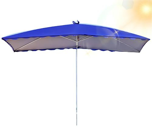 XUQQU Sombrilla De Jardín Grande, Sombrilla De Playa Rectangular, Sombrilla para Exteriores para Patio, Piscina, Patio, Terraza, Picnic(Blue)