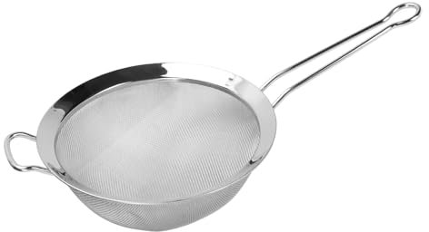 8 Pulgadas de Colador de Malla Fina Grande, 316 Colador de Acero Inoxidable con Mango Resistente, Filtro de Alimentos de Cocina, Tamiz de Malla para Arroz, Quinua, Pasta, Frutas