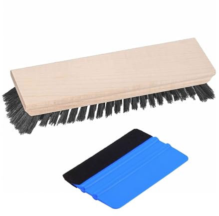 Tapetenbürste 235x60mm Set: Tapezierbürste + Rakel + 0,25l Tapetenablöser - Kunstborste, Deckenbürste, Wandbürste, Tapezierwerkzeug, Wandbürstenwerkzeug, Tapezierwischer - BEKATEQ BE-74W