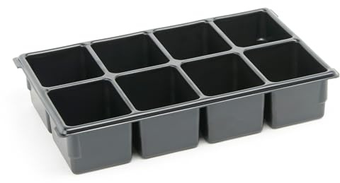 Insert à petites pièces 8 cases pour XL-BOXX – bac plastique pour outils & accessoires – empilable et triable