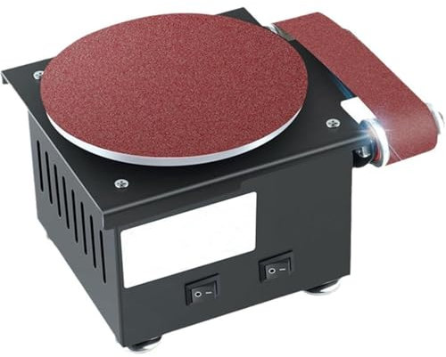 Levigatrice elettrica a nastro, 7 velocità regolabili fino a 8000 giri/min, efficiente dissipazione del calore, ideale per smerigliatura fai da te in metallo, legno, alluminio