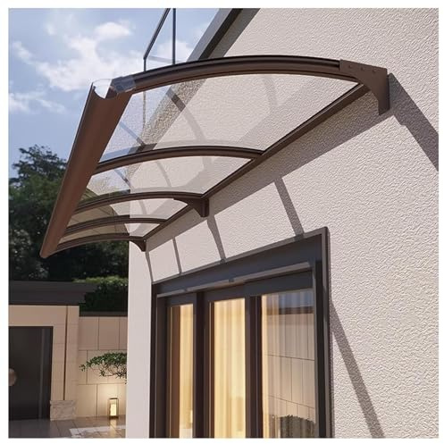 Auvents de porte extérieurs en polycarbonate, avec support en aluminium pour volet solaire, protection contre les UV, la pluie et la neige, pour portes d'entrée, auvent pour porte et fenêtre