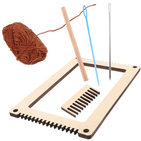 Veemoon Holzwebstuhl Für Kinder Selbstgemacht Webmaschine Aus Sicherem Holz Handgefertigtes Kognitives Strickspielzeug Kreatives Webset Für Frühkindliches Lernen Und Eltern Kind Interaktion