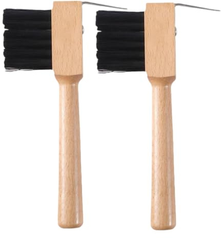 Gazocua Hoof Scraper with Brush, Hoof Care Brushes, Pack of 2 Portable Horse Accessories for Daily Care of Saddles and Hoof Cleaning for Removing Mud, Dirt and Deposits