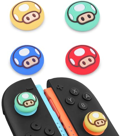 TIKOdirect Thumb Grip Caps for Nintendo Switch 2 / Switch 2 Pro Controller, 4PCS Kawaii Cute Joystick Cap Grip Soft Silicone Joycon Button Cover Switch 2 Accessories, Red