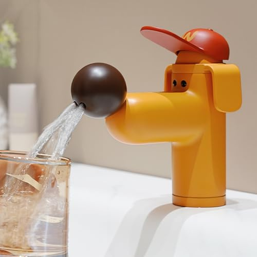 SWHC Wasserhahn Bad Waschtischarmatur Mischbatterie Waschbecken Armaturen Kaltwasserhahn Gäste WC, Niederdruck Armatur Badezimmer Waschtischarmaturen aus Messing, G3/8