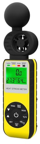 Digital Anemometer, 881W Air Anemometer RPM Meter Wind Digital Tachometer Handheld 4 In 1 Speed With Humidity Temperature Test