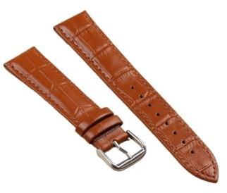 yangfangmei 10 mm läderrem 10/12/13/14/15/16/17/18/19/20/21/22/24 universellt klockband Slub-mönster klocktillbehör(Light Brown,13mm)