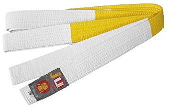Ju-Sports Budogürtel weiß/gelb Two Tone