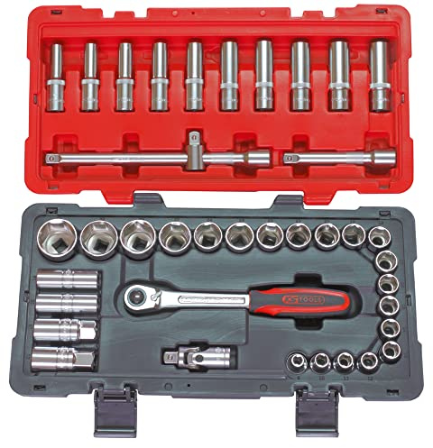 KS Tools 922.0639 Coffret de douilles et accessoires ULTIMATE 1/2', 39 | Coffret de douilles et accessoires ULTIMATE 1/2'', 39 pièces, outillage professionnel, chrome vanadium