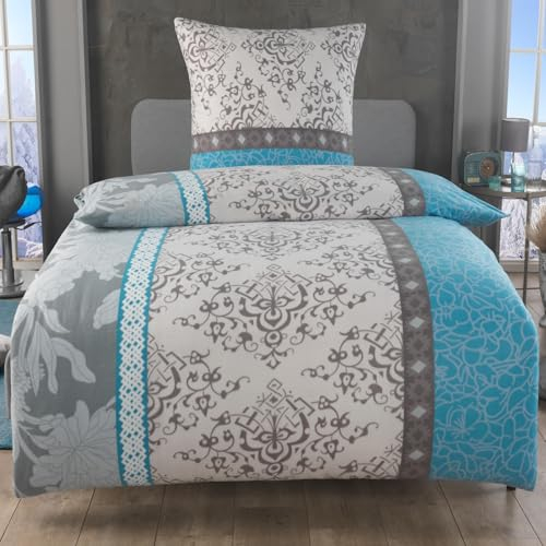 Dreamhome 2 teilige Microfaser warme Winter Thermo Fleece Bettwäsche 135x200 Kissenbezug 80x80, Design - Motiv:Design 11