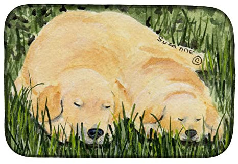 Caroline 's Treasures SS8838DDM Golden Retriever - Esterilla Escurridor de Bayetas, 35,5 x 53 cm, multicolor