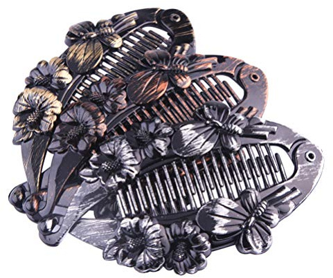 Lurrose Haarspangen der Banane 9pcs Drahtreifenblumenhaarkamm-Greiferfrauenhaarzusatz