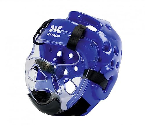 KPNP, Casque à Bulle de Taekwondo KP Mask Bleu, Set modulable homologué WT